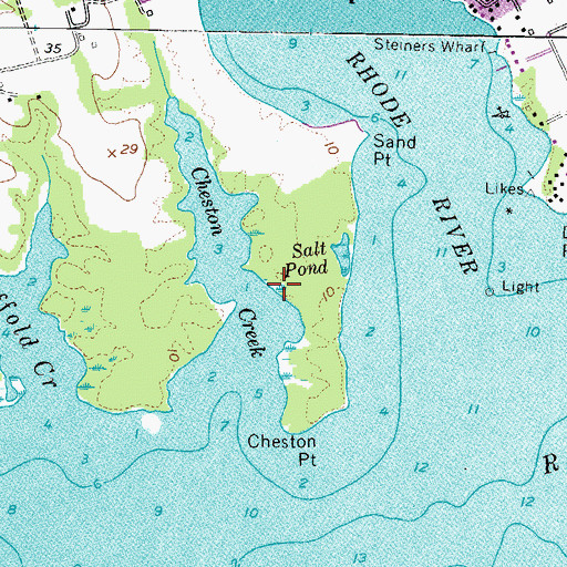 Topographic Map of Cheston Creek Marshes, MD