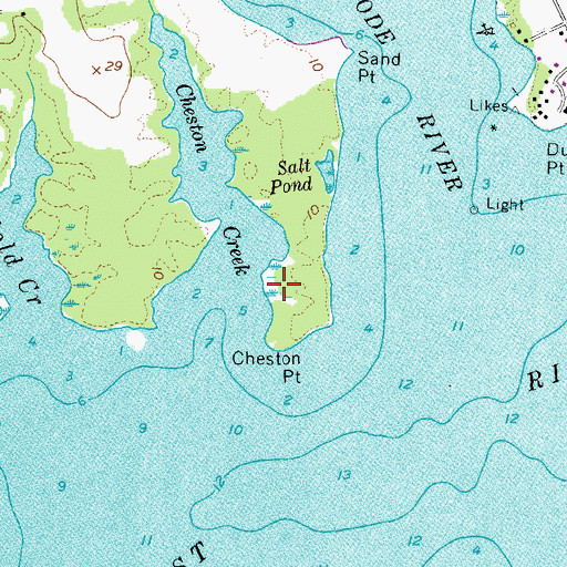 Topographic Map of Cheston Point Marsh, MD