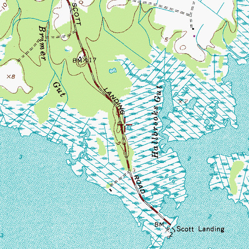Topographic Map of Duers Neck, MD