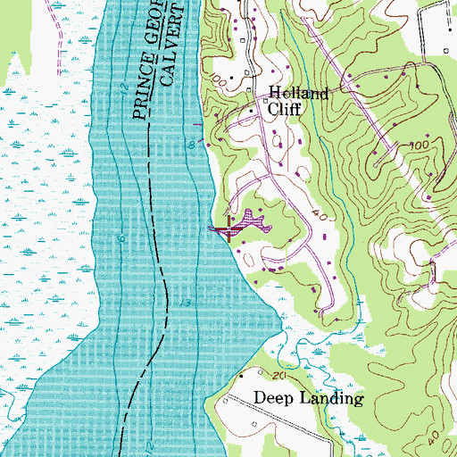 Topographic Map of Abington Cove, MD