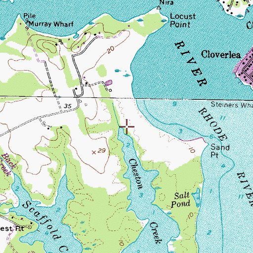 Topographic Map of Cheston Marsh, MD