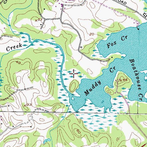 Topographic Map of Hog Island Marsh, MD