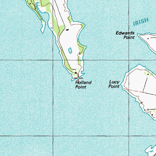 Topographic Map of Holland Point, MD