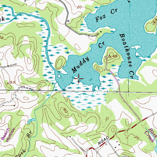 Topographic Map of Kirkpatrick Marsh, MD