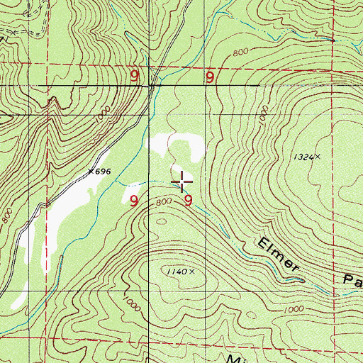 Topographic Map of Elmer Page Hollow, AR