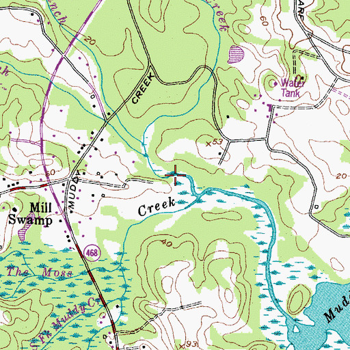 Topographic Map of North Fork Muddy Creek Marsh, MD