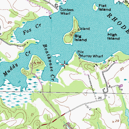 Topographic Map of Nose Marsh, MD