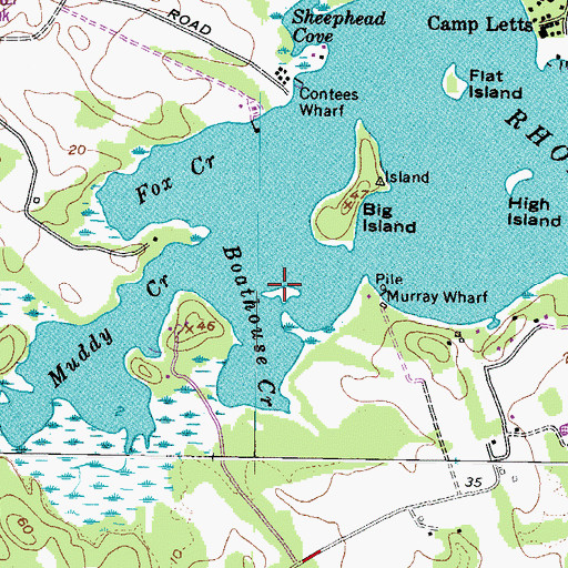 Topographic Map of O'Neill Island Marsh, MD