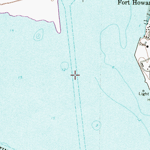Topographic Map of Penwood Channel, MD