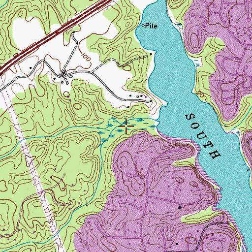 Topographic Map of Saint George Barber Marsh, MD