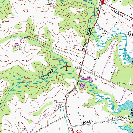 Topographic Map of Smith Creek Marsh, MD