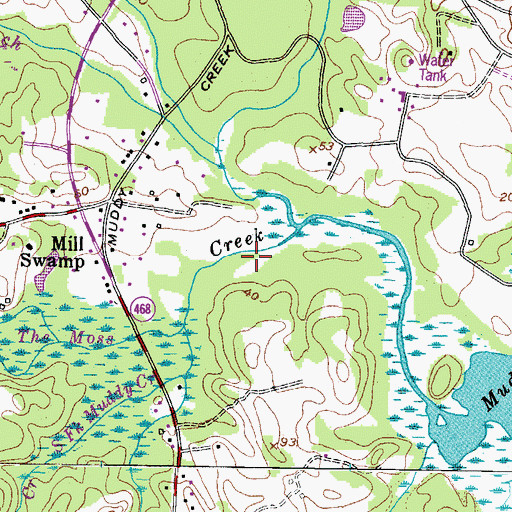 Topographic Map of South Fork Muddy Creek Marsh, MD