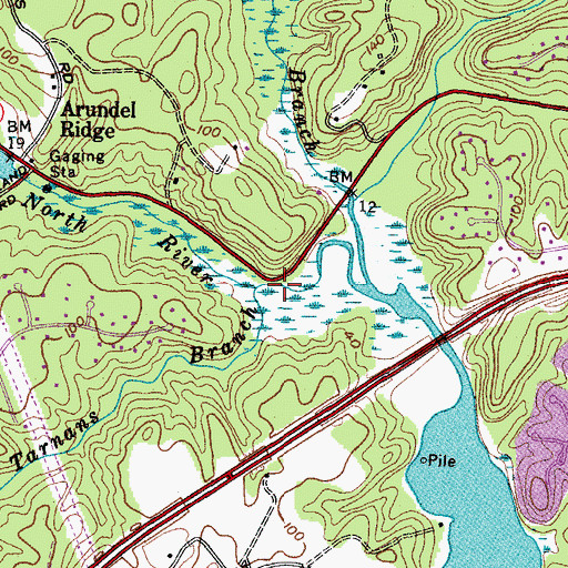 Topographic Map of South River Headwaters Marsh, MD