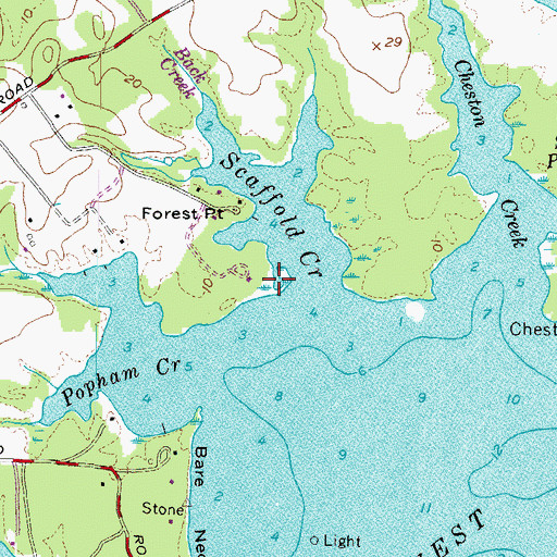Topographic Map of Variable Marsh, MD