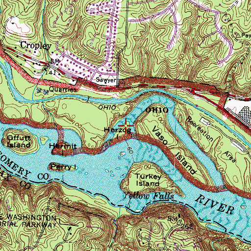 Topographic Map of Herzog Island, MD