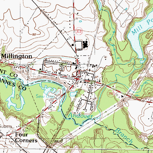 Topographic Map of Asbury United Methodist Church, MD