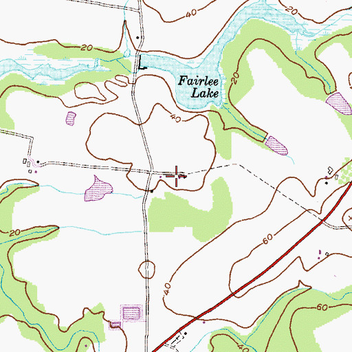 Topographic Map of Baywood Manor, MD