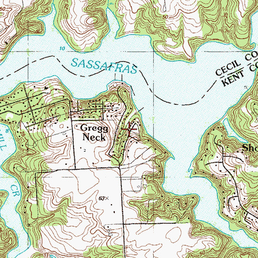 Topographic Map of Beachwood Glen, MD