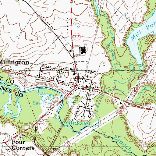 Topographic Map of Chapel of the Holy Cross, MD