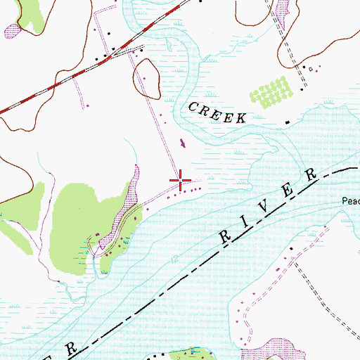 Topographic Map of Chesmar, MD