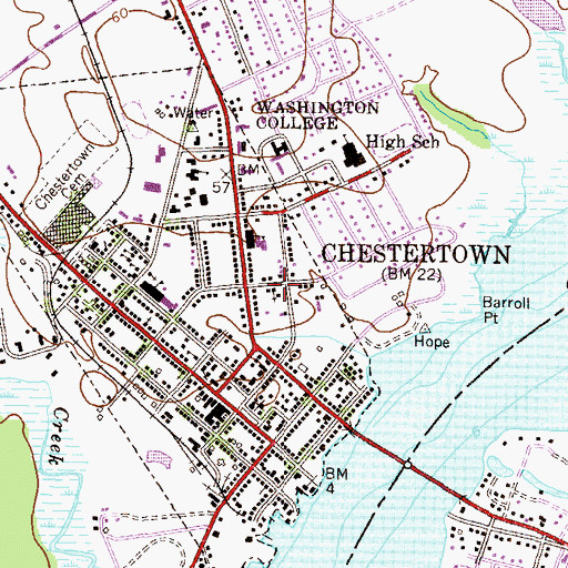 Topographic Map of Chestertown Seventh Day Adventist Church, MD