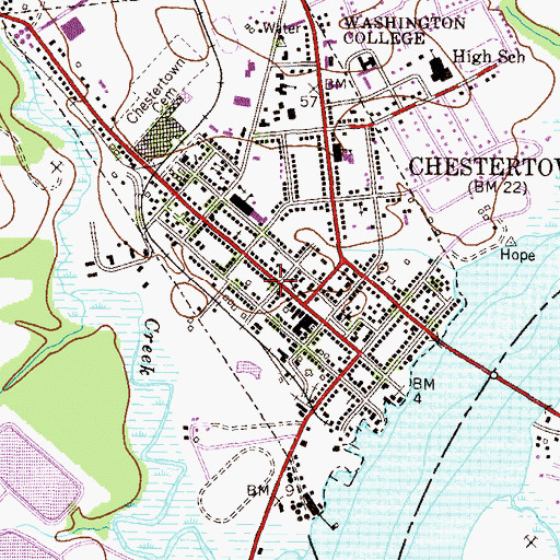 Topographic Map of Christ United Methodist Church, MD