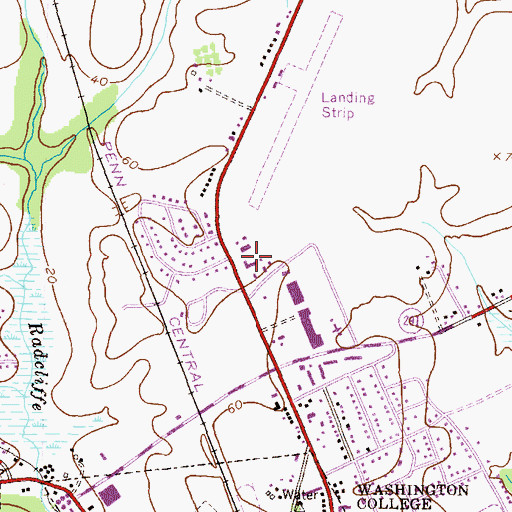Topographic Map of Crestview Square Shopping Center, MD