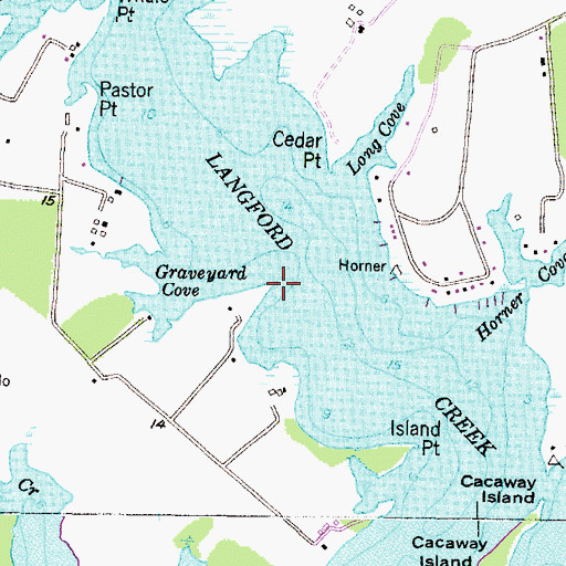 Topographic Map of Eagle Point, MD