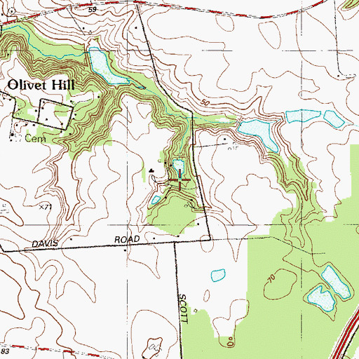 Topographic Map of El Dondo Acres, MD