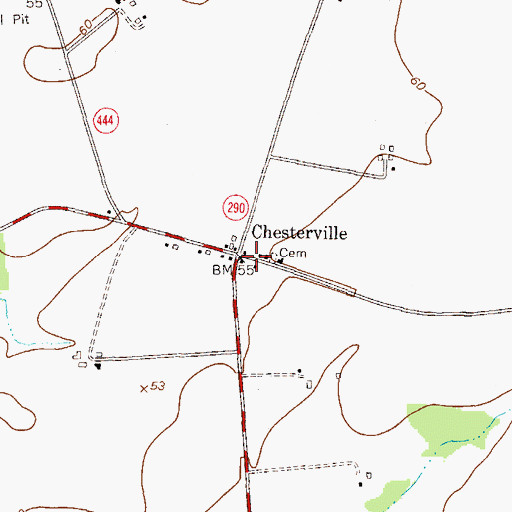 Topographic Map of Emmanuel Church (historical), MD