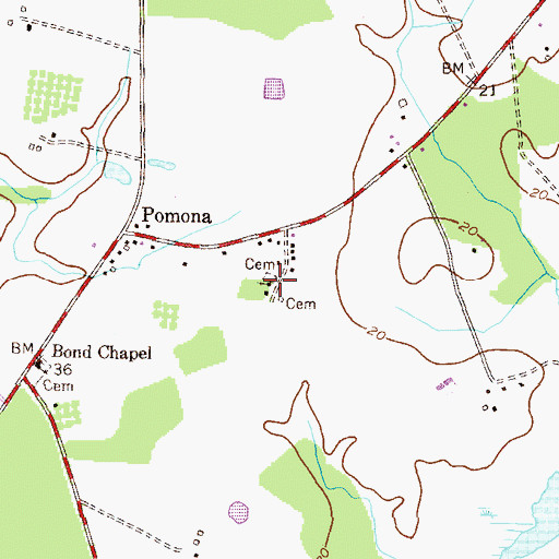 Topographic Map of Emmanuel United Methodist Church, MD