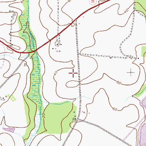 Topographic Map of Fannells Meadow, MD