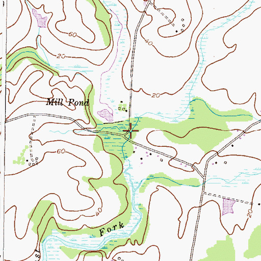 Topographic Map of Fannels Branch, MD