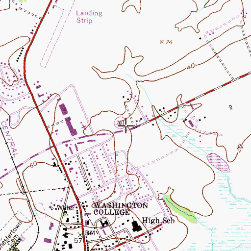 Topographic Map of First Baptist Church, MD
