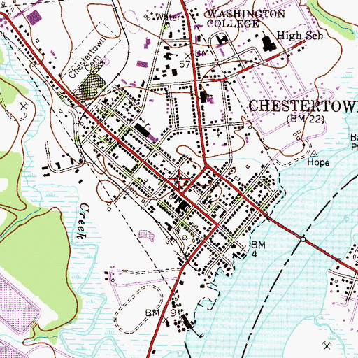Topographic Map of First United Methodist Church, MD