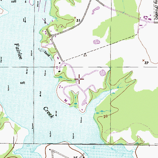 Topographic Map of Great Oak Estates, MD