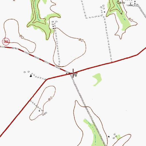 Topographic Map of Harmony Corner, MD