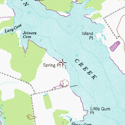 Topographic Map of Harris Wharf (historical), MD