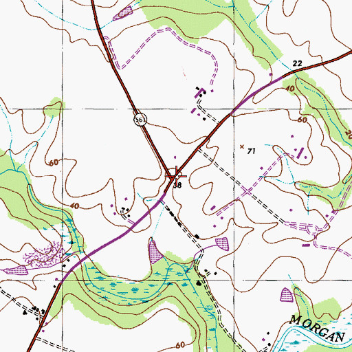 Topographic Map of Hassengers Corner, MD