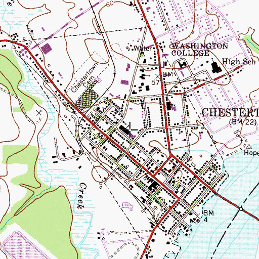 Topographic Map of Henry Highland Garnett Elementary School, MD