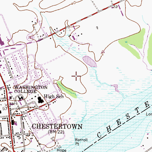 Topographic Map of Heron Point, MD