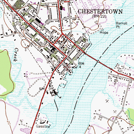 Topographic Map of Janes United Methodist Church, MD