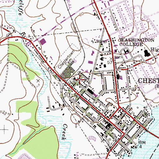 Topographic Map of Church of the Living God, MD