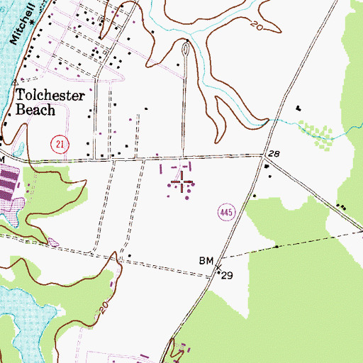 Topographic Map of Kent Agricultural Center, MD