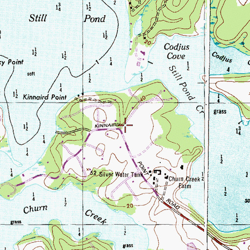 Topographic Map of Kinnairds Point, MD