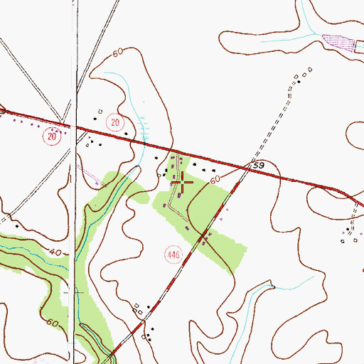 Topographic Map of Langford Acres, MD
