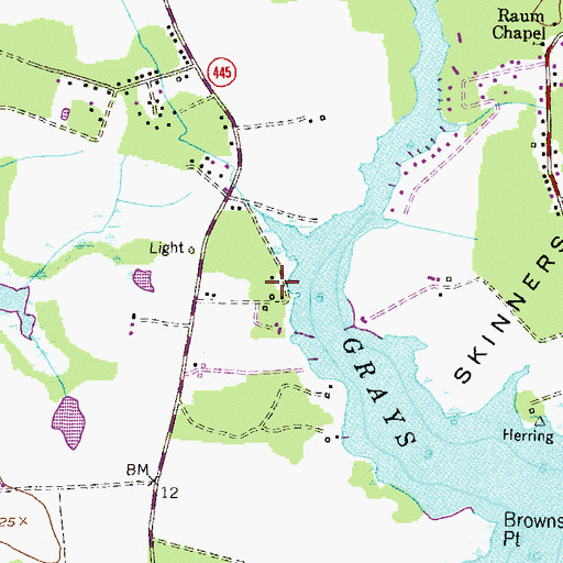 Topographic Map of Learys Mill (historical), MD