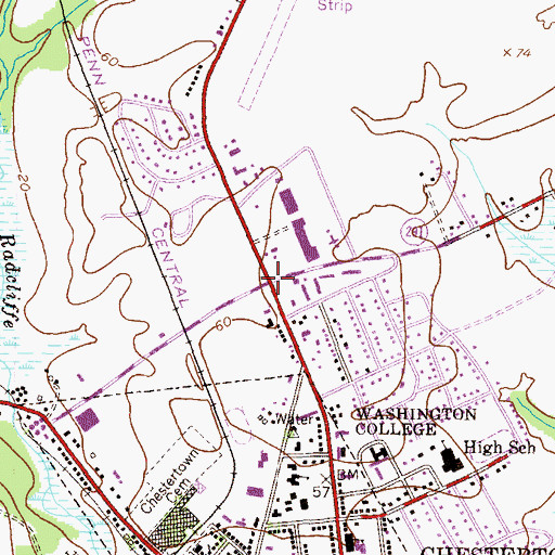 Topographic Map of Lees Corner, MD