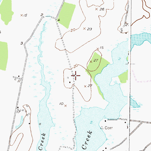 Topographic Map of Little Neck Farms, MD