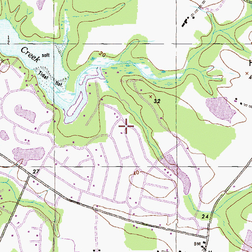 Topographic Map of Millbrook, MD